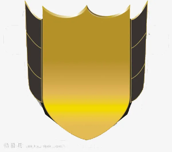暗金盾牌免抠