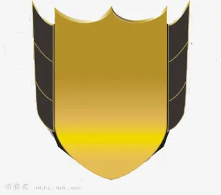 暗金盾牌免抠