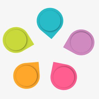 彩色小三角形标签装饰免抠