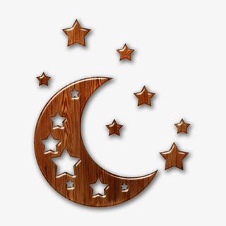 月亮木质桌面图标下载免抠