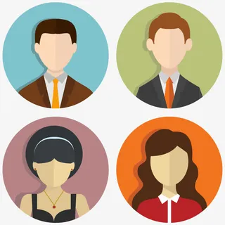 人物头像设计集合矢量素材免抠