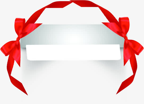 红色蝴蝶结彩带七夕情人节免抠