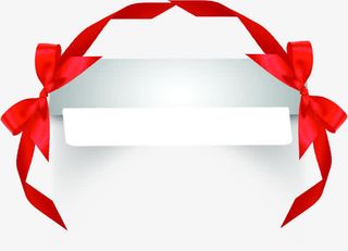 红色蝴蝶结彩带七夕情人节免抠