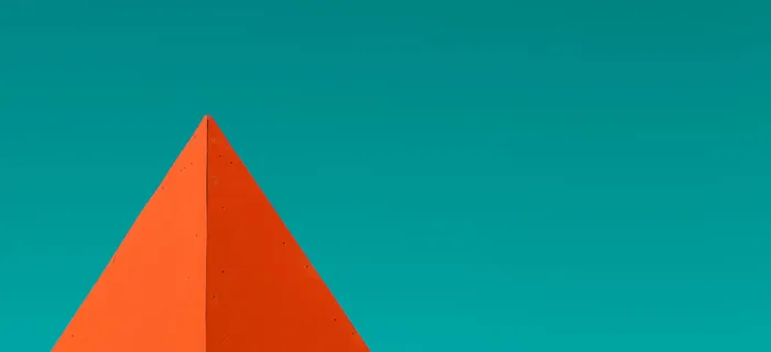 几何黄色三角蓝色背景高清
