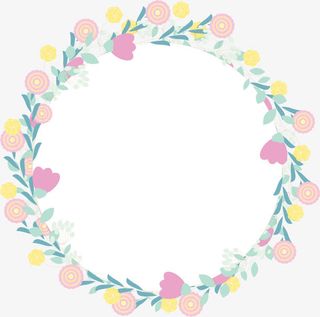 手绘花花环花藤免抠