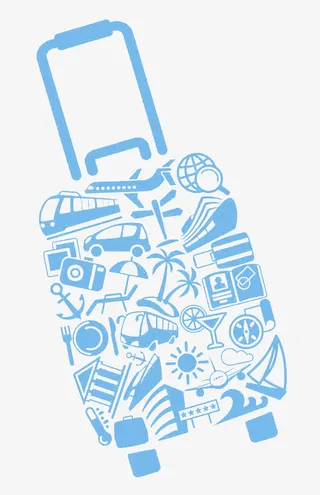 创意行李箱免抠