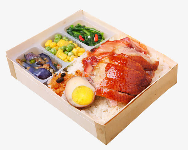 叉烧烧鸭饭便当免抠