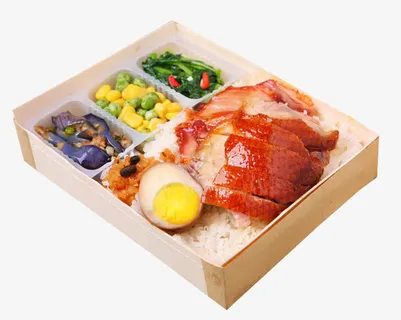 叉烧烧鸭饭便当免抠