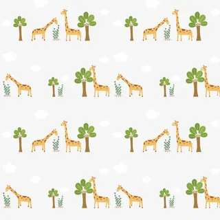 卡通长颈鹿背景装饰