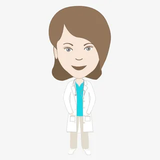 一张简笔画卡通医生免抠