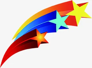 设计海标手绘立体星星免抠