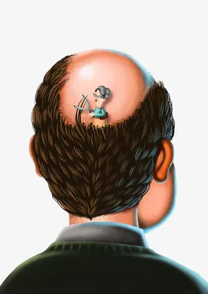 秃顶的男人免抠