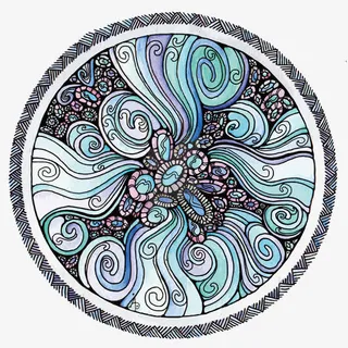 矢量罗盘花纹免抠