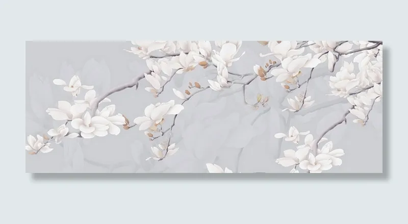 手绘简约玉兰花背景高清