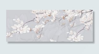 手绘简约玉兰花背景高清