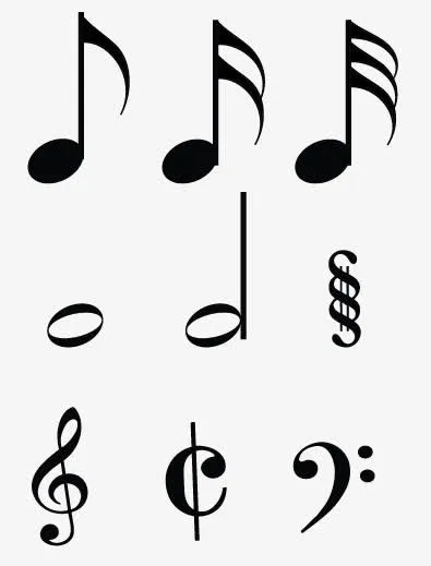 卡通音符图案免抠