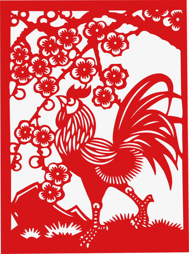 矢量2017鸡年新年素材免抠