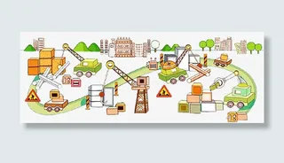 手绘卡通机械器材免抠