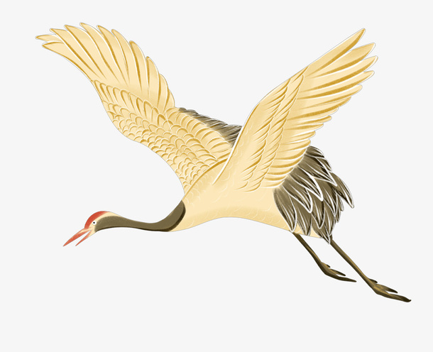 古风飞翔仙鹤免扣素材免抠