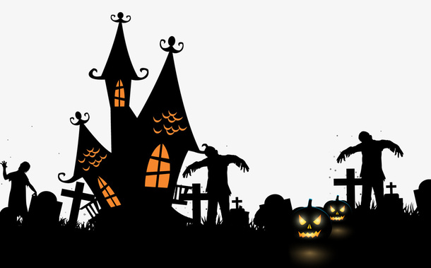 万圣节城堡免抠