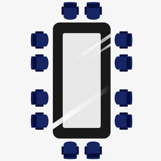 矢量卡通董事会议室免抠