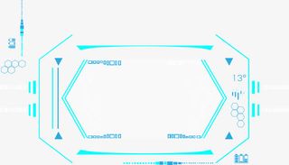 蓝色科技动感线条免抠