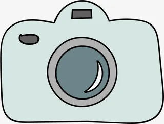 绿色手绘相机元素免抠
