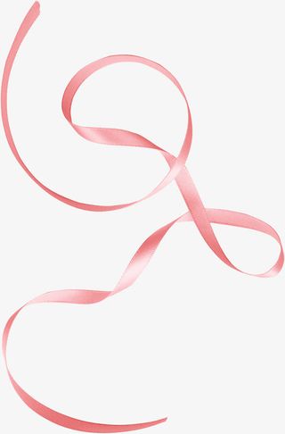 粉色随意丝带交织免抠漂浮彩带元素