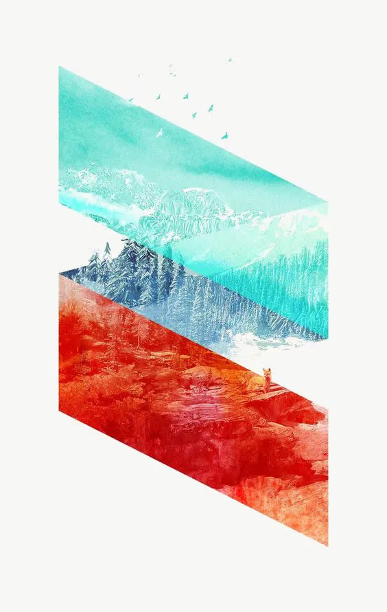 水彩树林免抠