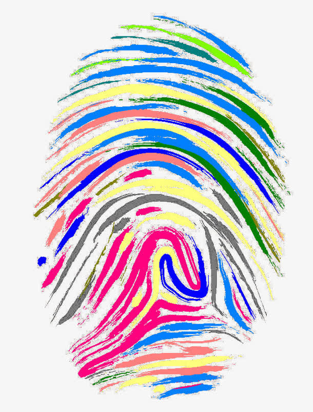 手绘指纹免抠