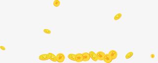 唯美精美漂浮金币免抠