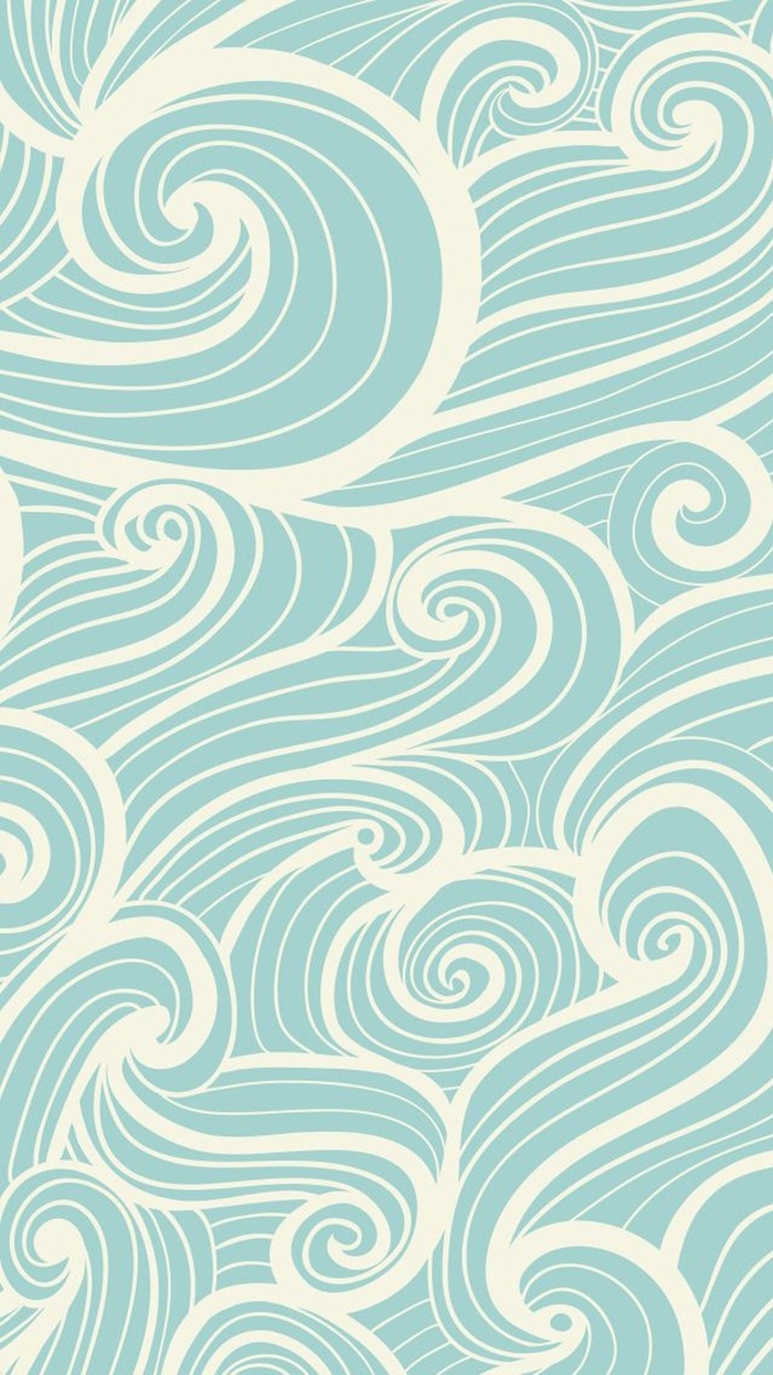 手绘蓝色卷云纹理H5背景高清