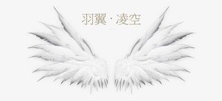 羽翼凌空白色游戏免抠