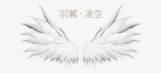 羽翼凌空白色游戏免抠
