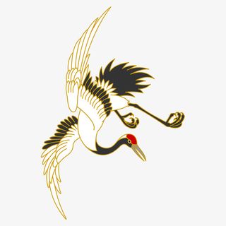 飞舞仙鹤国潮风免抠动植物动物元素