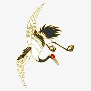 飞舞仙鹤国潮风免抠动植物动物元素