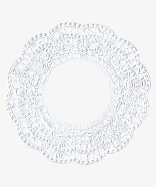 白色花边剪纸镂空花纹免抠