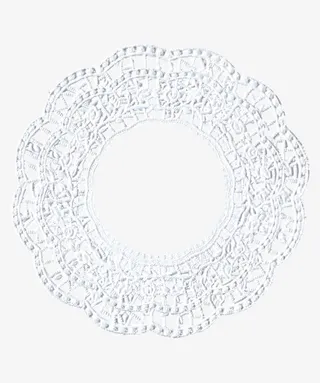 白色花边剪纸镂空花纹免抠