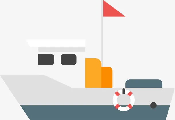 矢量卡通船只免抠