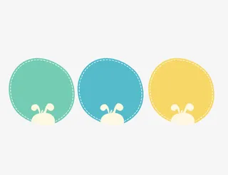 卡通手绘优惠券促销标签边框免抠