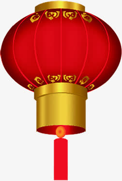 悬挂喜庆的大红灯笼免抠