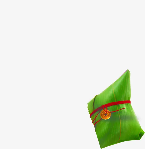 绿色铜钱粽子端午免抠
