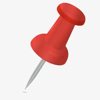 红色手绘矢量图钉免抠