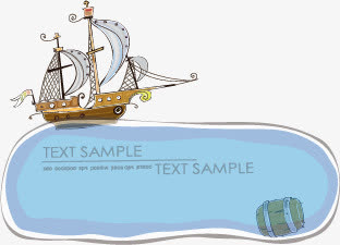 海洋标题栏免抠