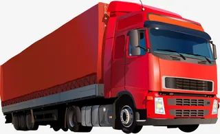 红色大卡车免抠