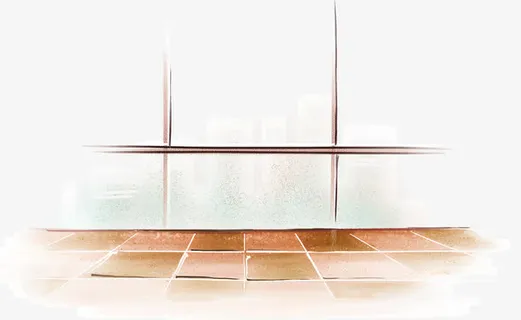 卡通地板窗户玻璃室内免抠