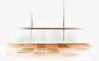 卡通地板窗户玻璃室内免抠