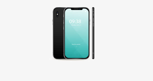 矢量手绘黑色iphonex免抠