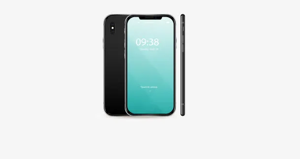 矢量手绘黑色iphonex免抠