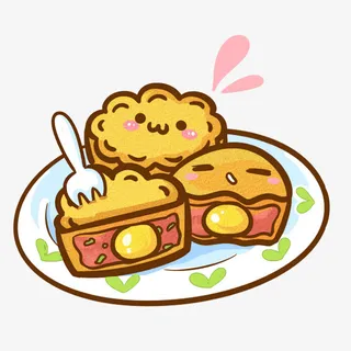 高清，卡通，元素，月饼免抠